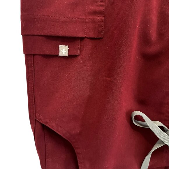 Figs Technical Collection burgundy scrub pants M - Picture 4 of 5